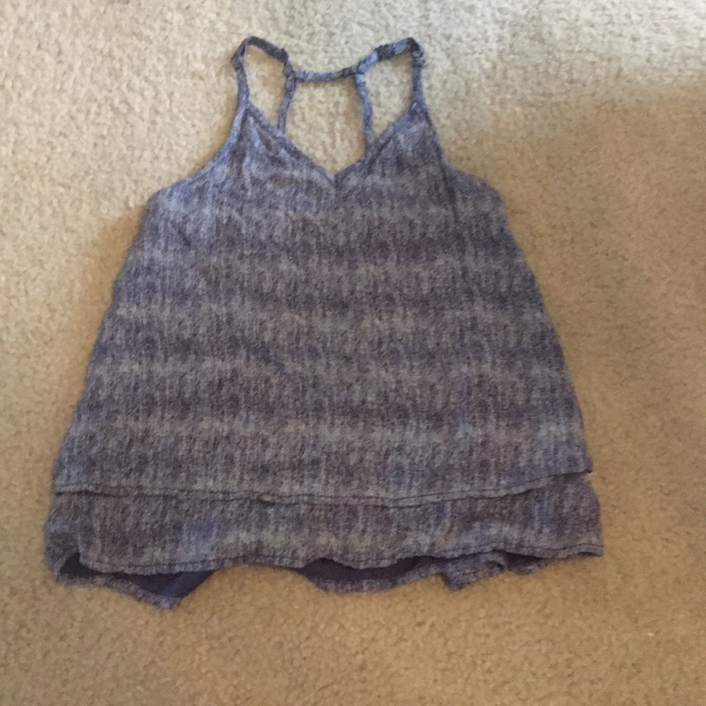 Blue and White tank top